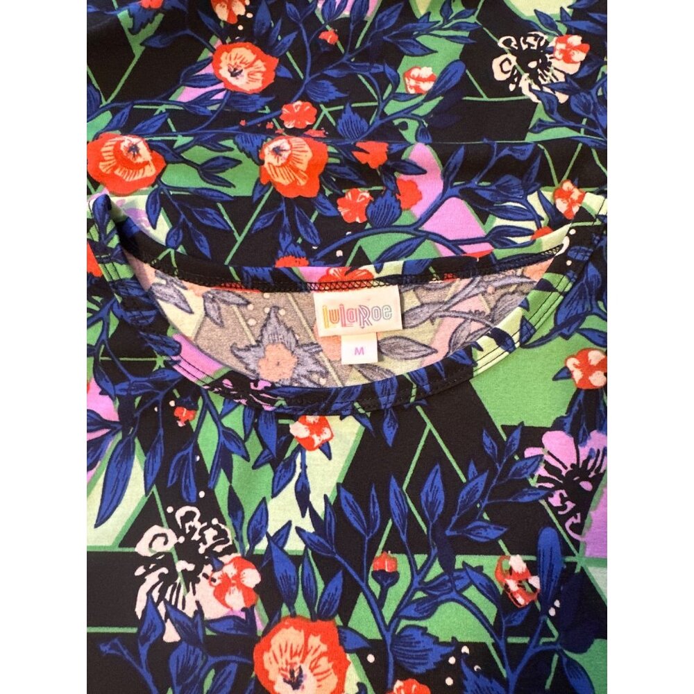 LuLaRoe Womens Long Sleeve Floral Print Dress Medium - Picture 5 of 6